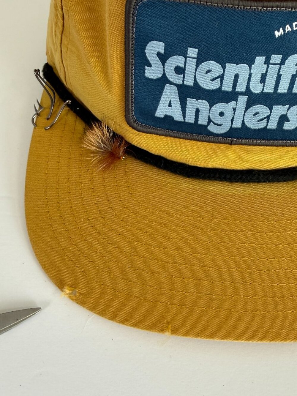 Scientific Anglers Mustard Yellow Flat Brim Retro Hat - Picture 2 of 7